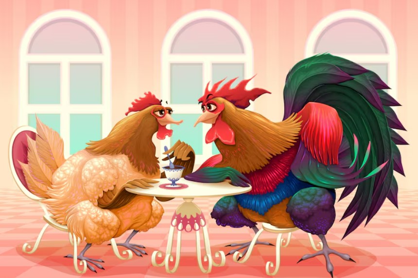 Adventure with a talking hen